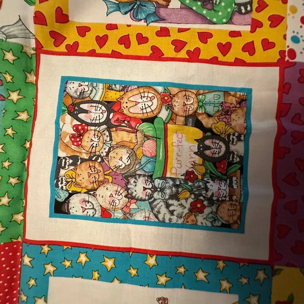 Elizabeth's Studio Cat Lady Alma Lynn Cotton Fabric Panel 23x44 Quilting Sewing - Picture 9 of 15